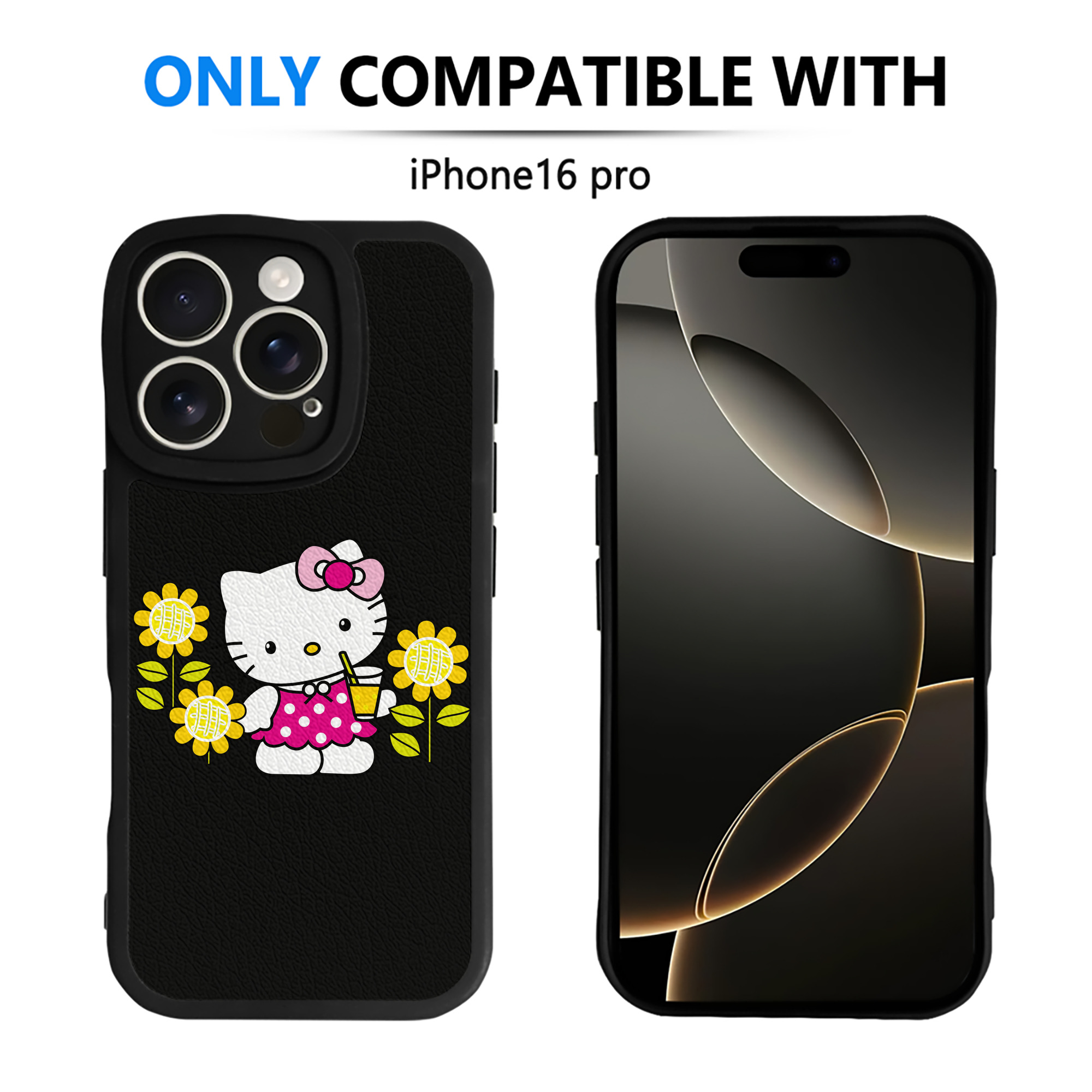 （画像用） Hello Kitty ハローキティ 【iPhone 16シリーズ対応】シリコンスマホケース（レザー調） 材質：シリコン